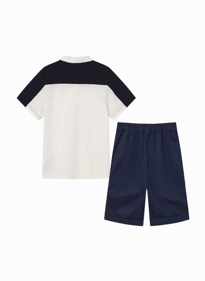 Balabala Kids Boy Knit short sleeve suit