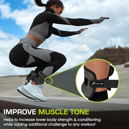 ProsourceFit Ankle / Wrist and Arm / Leg Weights Set of 2, Adjustable Strap 1 lb-5 lb, Adjustable Weight 15 lb, 10 lb, 7 lb for Men and Women - Image 4