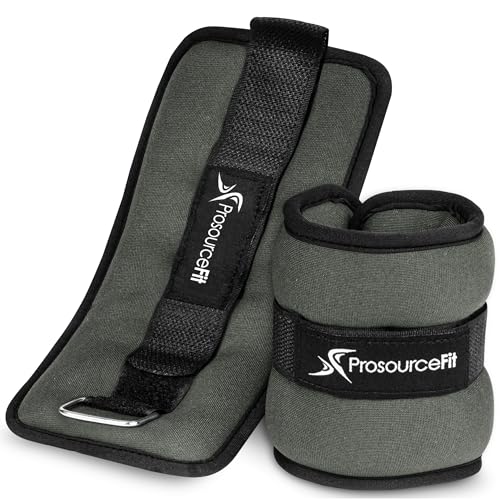 ProsourceFit Ankle / Wrist and Arm / Leg Weights Set of 2, Adjustable Strap 1 lb-5 lb, Adjustable Weight 15 lb, 10 lb, 7 lb for Men and Women - Image 1