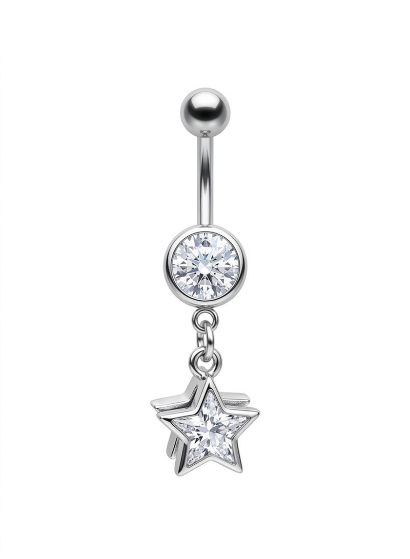 Julia Store Belly Button Rings Surgical Stee, Internally Threaded Belly Rings, 14G Belly Piercing Jewelry, Belly Button Rings, Navel Piercing Jewelry For Women Men By Julia Store - Image 1