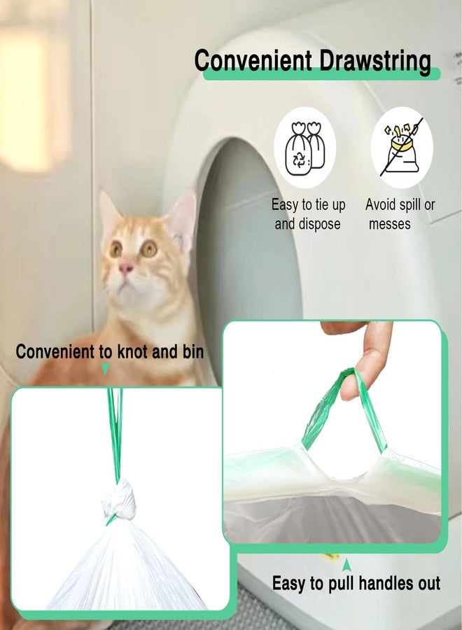Mooydee 100 Count Cat Litter Liner Bags Compatible with MW-SC01/MW-SC02/MW-LR01 Self-Cleaning Automatic Cat Litter Box, Thick Heavy Duty Drawstring Replacement Waste Drawer Liners-18" x 12.6" - Image 4