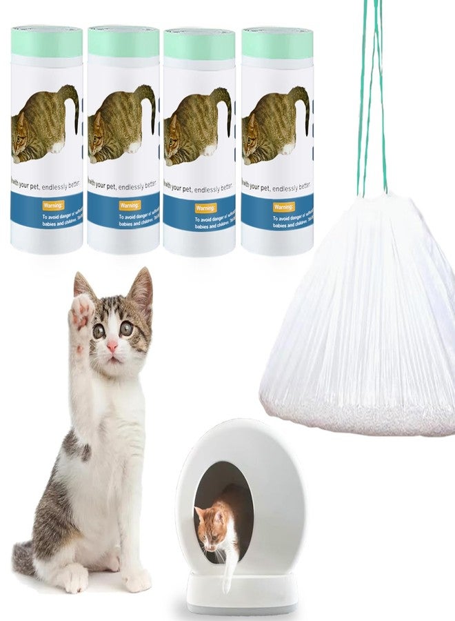 Mooydee 100 Count Cat Litter Liner Bags Compatible with MW-SC01/MW-SC02/MW-LR01 Self-Cleaning Automatic Cat Litter Box, Thick Heavy Duty Drawstring Replacement Waste Drawer Liners-18" x 12.6" - Image 1