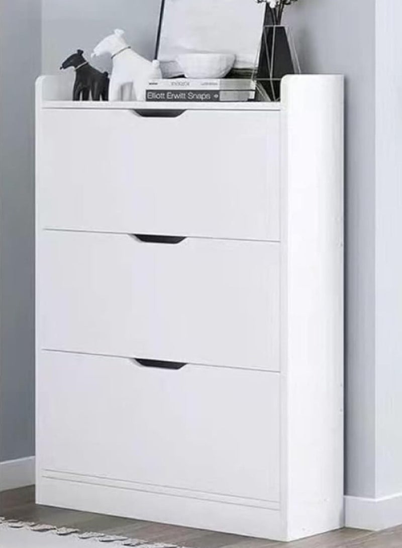 مجلس الوزراء الأحذية الأحذية رف مستقل ، مع 3 دوران الأبواب ، مجلس الوزراء الأحذية المستخدمة في المدخل ، وتوفير مساحة ﻿ - Image 2