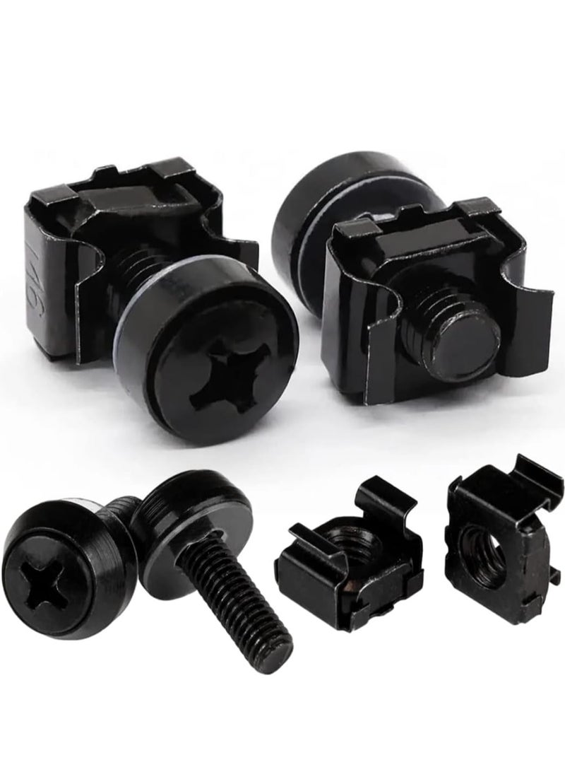 Cool Baby 50Ps M6 Cage Nuts and Screws Assortment Set Rack Mount Screws and Square Insert Nuts for Server Shelves Cabinets - Image 2