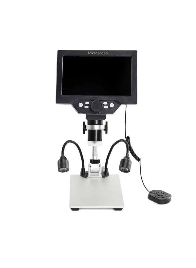 Generic - B1200 Digital Microscope 7 Inch Large Color Screen Large Base LCD Display 12MP 1-1200X Continuous Amplification Magnifier - Image 1
