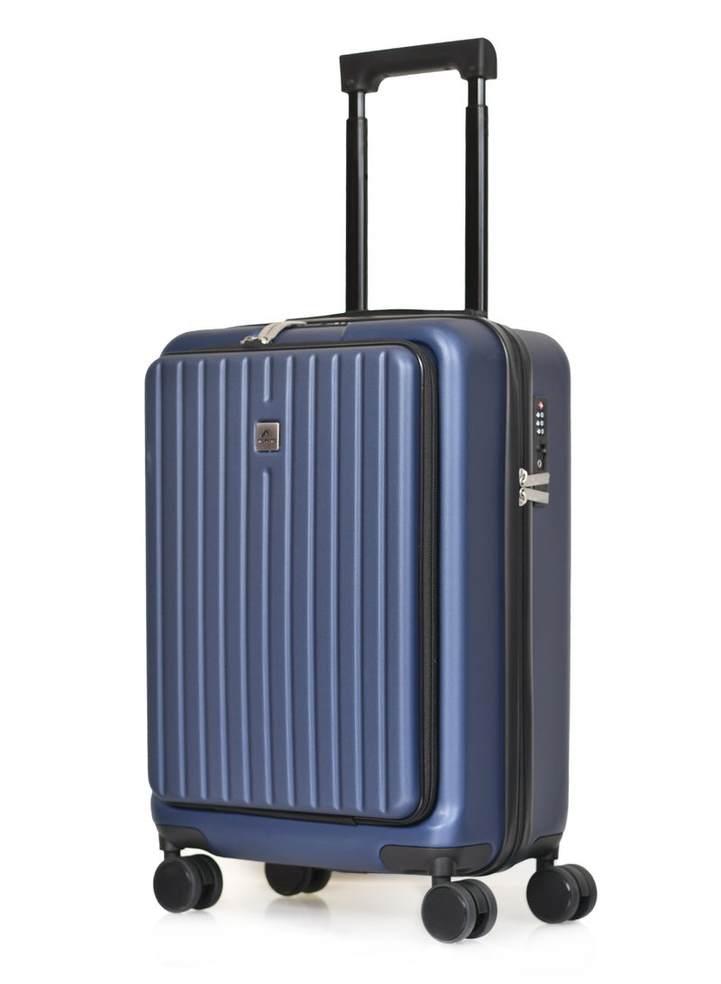 مورانو حقيبة سفر من مورانو مناسبه للحمل داخل كابينه الطائرة تمتاز بأربع عجلات دوارة مقاس 20 بوصة مع قفل TSA (كحلي) - Image 1