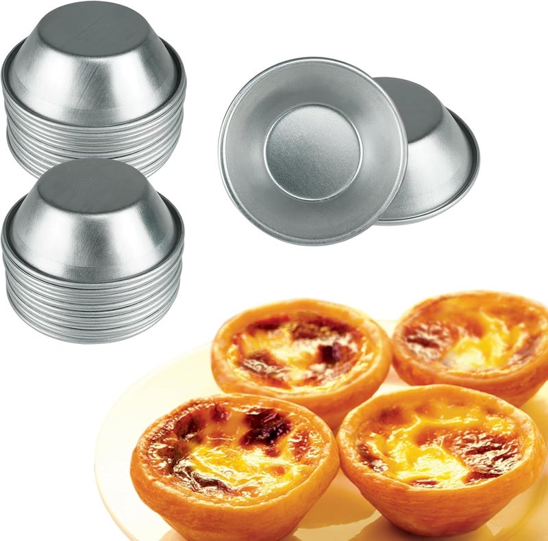 Weilan 25 Pcs Mini Tiny Pie Muffin Cupcake Pans Tin Egg Tart Mold Bakeware -NonStick Puto Cup - Image 1