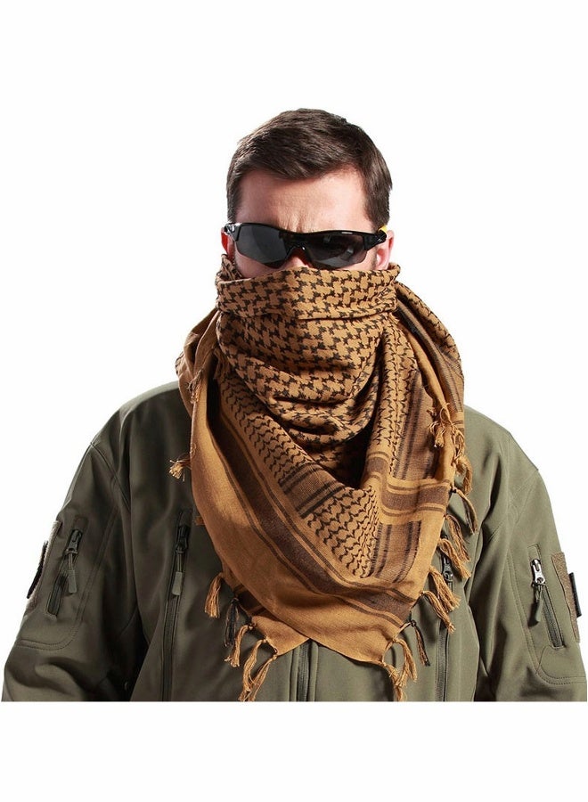Tactical Shemagh Scarf for Men & Women - 100% Cotton Desert Keffiyeh Wrap with Tassels, 43x43 inches, Perfect for Outdoor Activities - Image 2