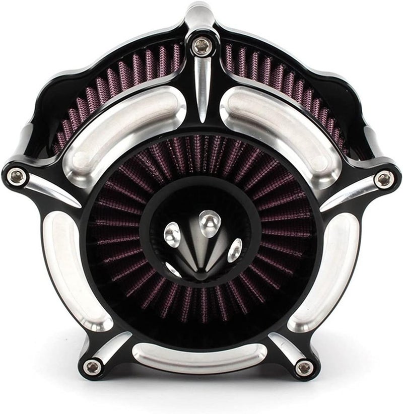 QASULER Black Turbine Motorcycle Air Filter - Image 1
