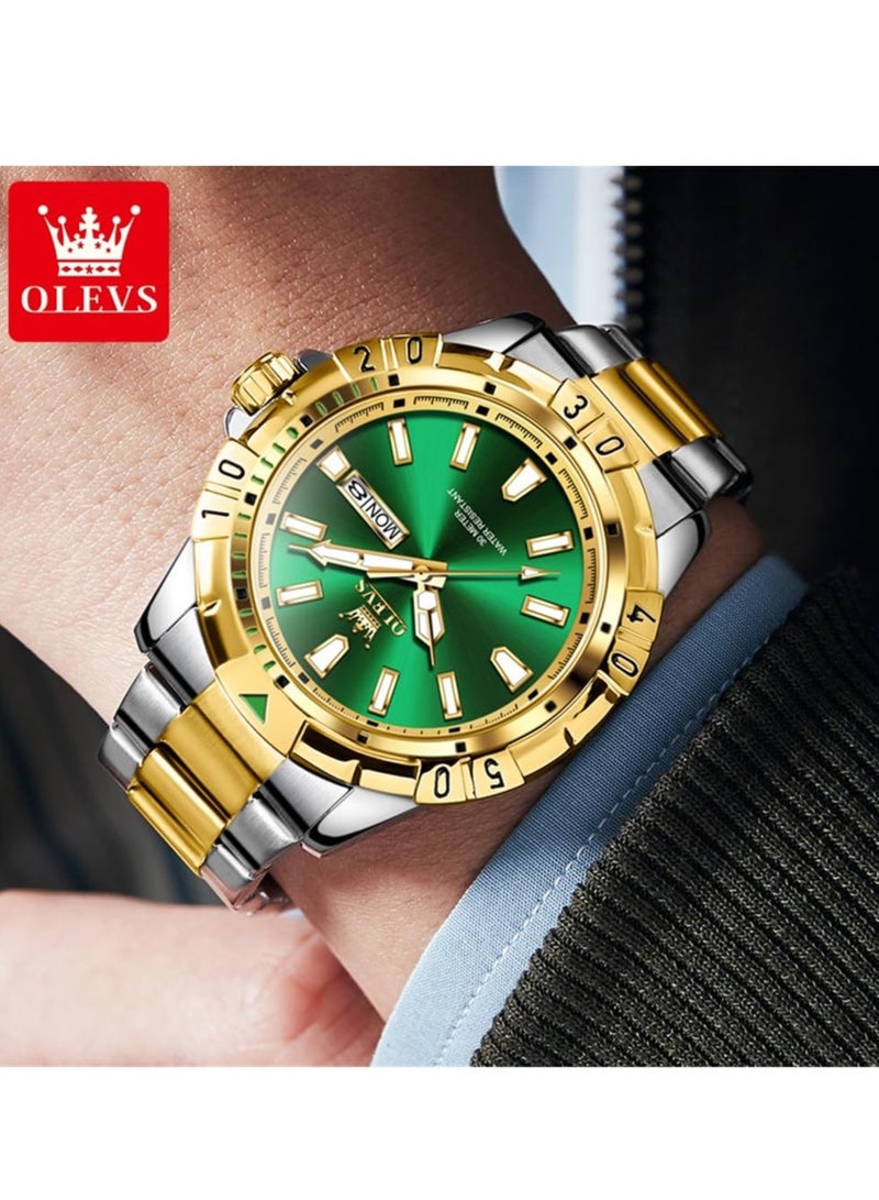 أوليفز Watches for Men Quartz Stainless Steel Water Resistant Watch 5560 - Image 2