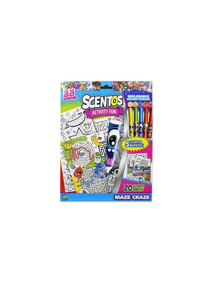 سينتوس مجموعة الأنشطة الممتعة المعطرة SCENTOS ON THE GO - MAZE CRAZE و DOT TO DOT 