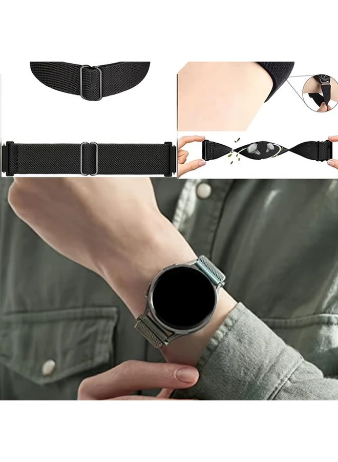حزام نايلون مرن 22 مم، 6 قطع متوافق مع ساعات Galaxy Watch 7, 6, 5 و Gear S3 Classic مقاس 45 مم و 46 مم - Image 5