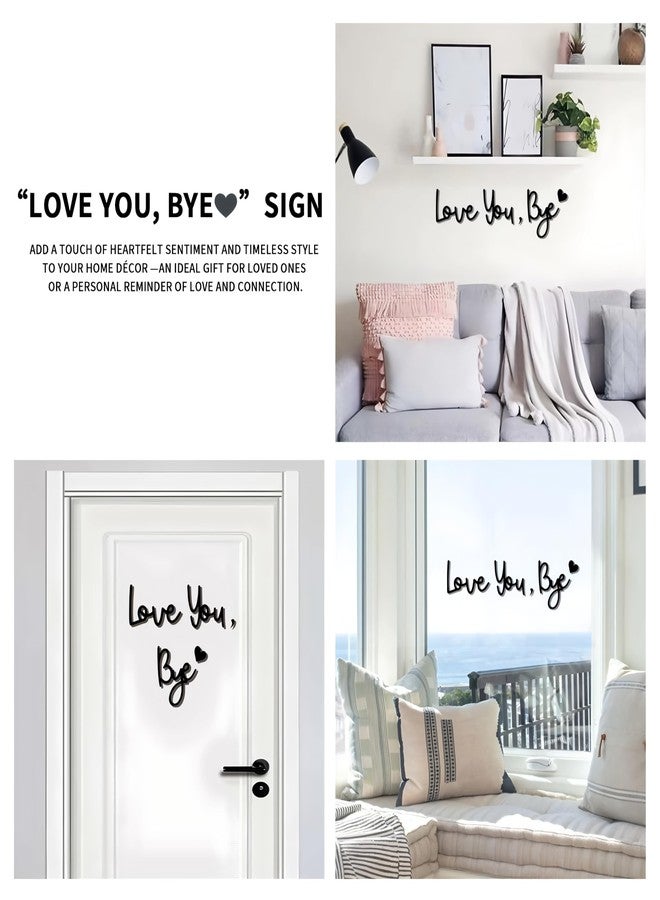 BADAO Love You Bye Wood Sign Home Decor,Above Door Topper Decoration,Boho Decor for Window Wall Express Love and Warm for Your Family Lovers,Wall Art Gift Hallway Entryway Door Decorations for House Office - Image 2
