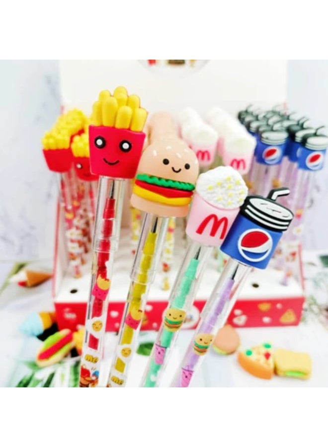 اتش ايه-قلم رصاص بشكل وجبات سريعه