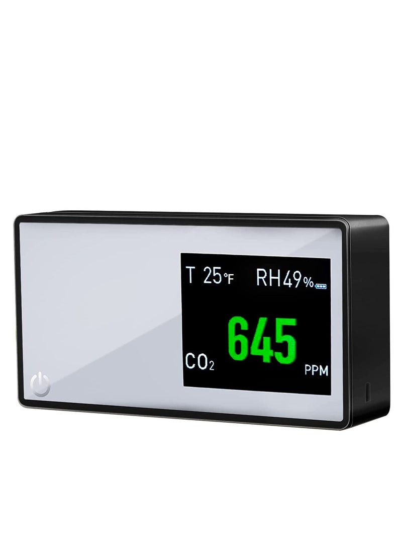 Y&D Air Quality Monitor, 3 in 1 Multifunctional Carbon Dioxide Detector,CO2 Accurate Tester for Dioxide, Temperature(F) and Relative Humidity Indoor RV Art Studio Office Tents(Black)  - Image 1