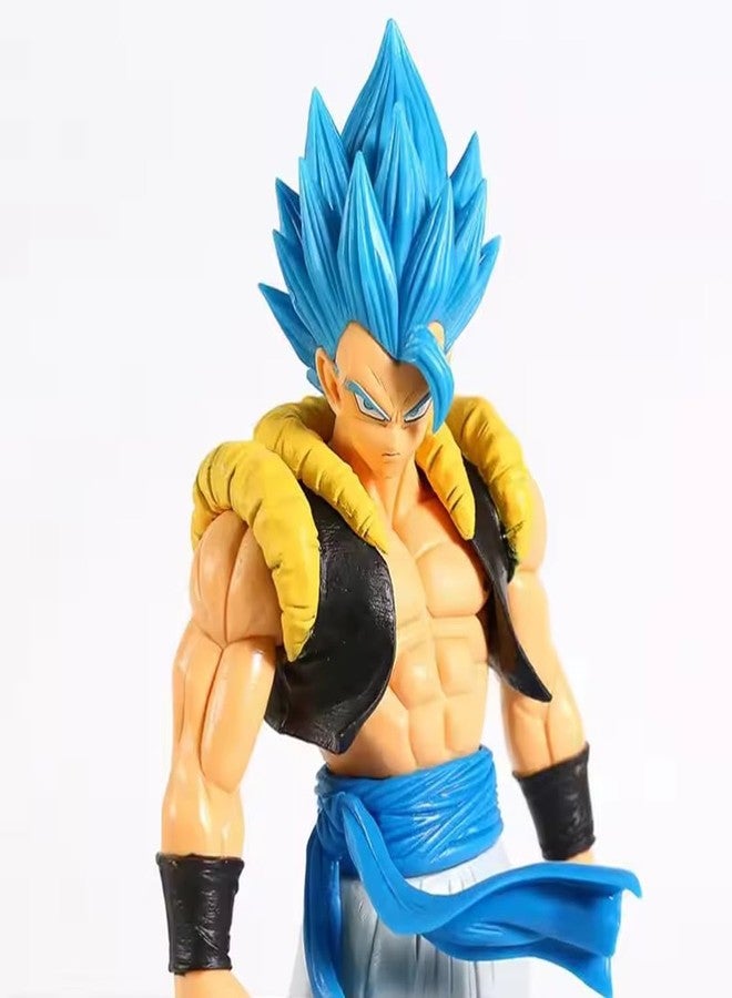 FowWelt Gogeta Blue Action Figure 17cm Dragon Ball Anime Collectible PVC Model with Stand, Multicolor Decorative Figurine for Home Decor Office Desk Gift for Fans Adults Anime Fans (Gogeta 16Cm) - Image 2