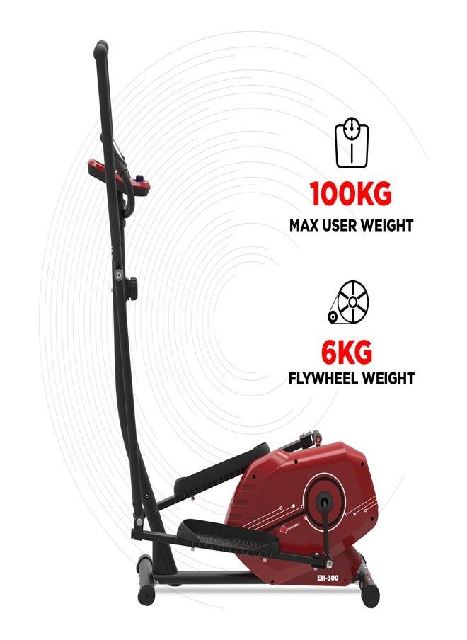PowerMax Fitness PowerMax EH-300 Elliptical Exercise Cycle/Cross Trainer with Hand Pulse, Cardio Training for Home Fitness Workout  - Image 4