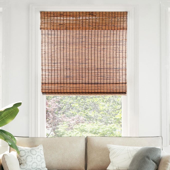 BAMBOO ROMAN SHADES SMART CHOICE ECOFRIENDLY LIGHT FILTERING BLINDS FOR WINDOWS PREMIUM QUALITY IDEAL FOR HOME BEAVER 47W X 64H