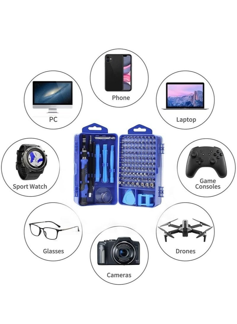 OR MENG Precision Screwdriver Set 115 in 1 Repair Tools Kit with Magnetic Driver Kit,Electronics Precision Screwdriver Set with Portable Bag for Repair Computer, Cell Phone, PC, iPhone,Tablets (Blue) - Image 4