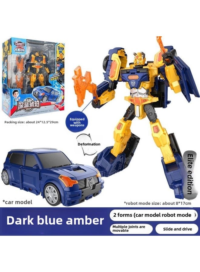 Ka Bao Car God Dazzle Dance Team Classic Version Of The Deformation Robot Eagle King Hawk Leiyang Flying Toys Wholesale-Color:Hca102-elite Edition [dark Blue Amber  - Image 1
