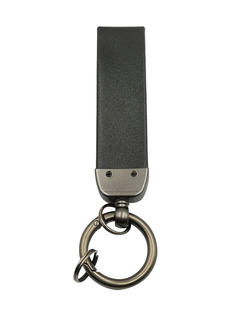 Nissan NISSAN Logo Car Key Chain Super Finish Metal Ring PU Leather Strap Keychain black 1Pcs  - Image 4