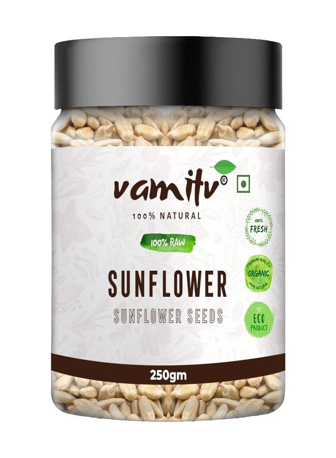Vamitv Sunflower Seeds for Eating | Premium Surajmukhi Ke Beej - 250gm | Rich in Protein & Fiber | Superfood for Healthy Snacking, Weight Management & Toppings | 100% Natural & Crunchy - Image 1