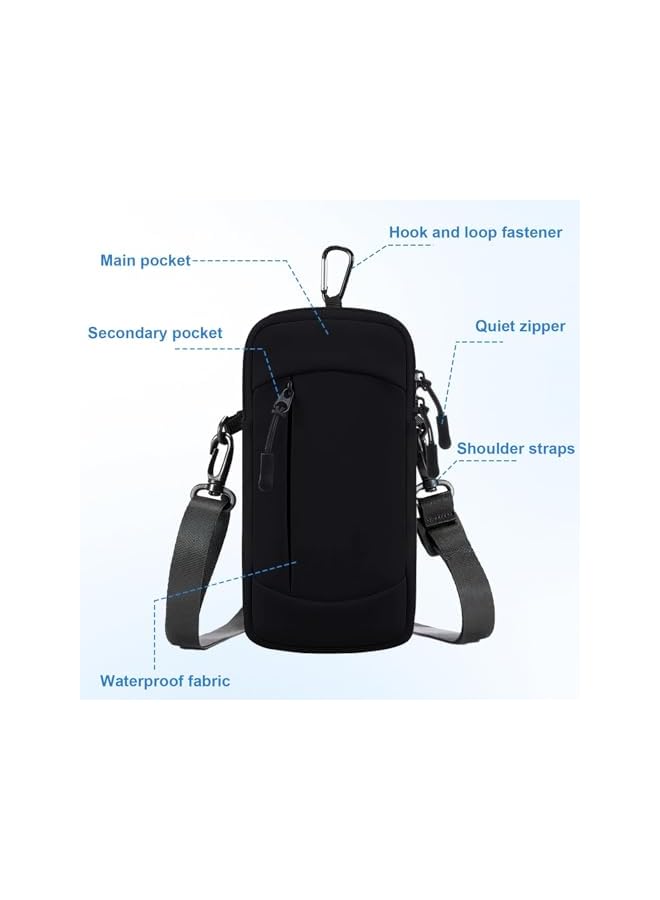 Green Tiger Waterproof Cell Phone Crossbody Bag with Adjustable Armband, Small Lightweight Sling Shoulder Purse for iPhone & Android up to 7",Running, Hiking, Fitness, Travel (Black) - Image 4