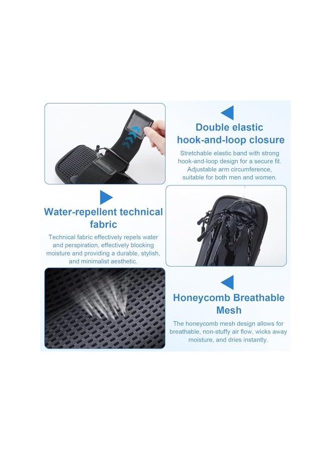 Green Tiger Waterproof Cell Phone Crossbody Bag with Adjustable Armband, Small Lightweight Sling Shoulder Purse for iPhone & Android up to 7",Running, Hiking, Fitness, Travel (Black) - Image 5