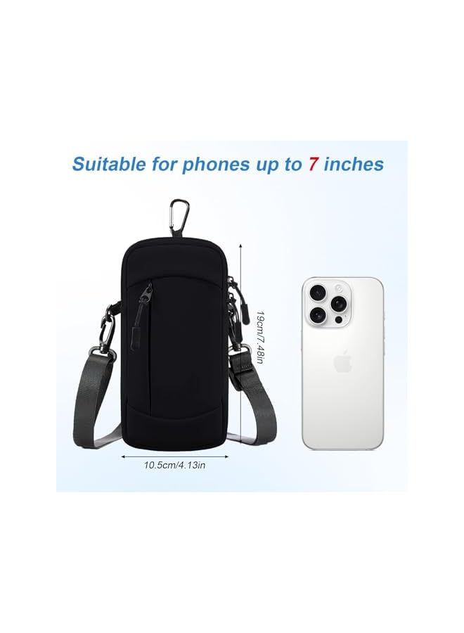 Green Tiger Waterproof Cell Phone Crossbody Bag with Adjustable Armband, Small Lightweight Sling Shoulder Purse for iPhone & Android up to 7",Running, Hiking, Fitness, Travel (Black) - Image 3