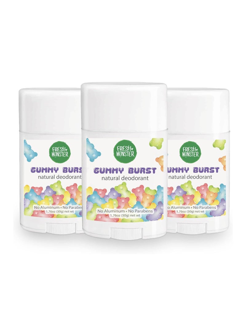 Generic Fresh Monster Natural Deodorant for Kids and Teens, 3 Pack  - Image 1