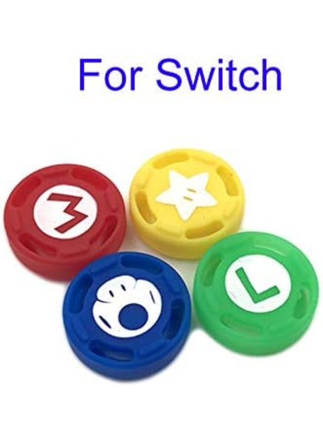 4PCS Cute Cartoon Silicone Thumb Grip Caps for Nintendo Switch/OLED/Switch Lite – 3D Kawaii Joystick Covers Anti-Slip Joy-Con Controller Buttons (Red Yellow Blue Green) - Image 3
