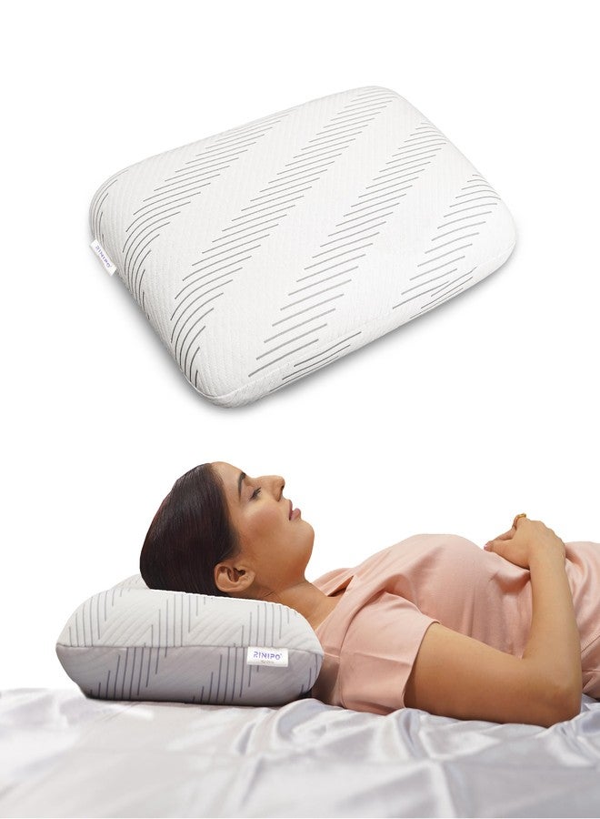 RINIPO Memory Foam Sleeping Pillow for Neck, Head, Back & Shoulder Support, Orthopedic Pain Relief Pillow for Side, Back & Stomach Sleepers, Washable Cover, King Size 25x15x5 Inch, Set of 1, Grey - Image 1