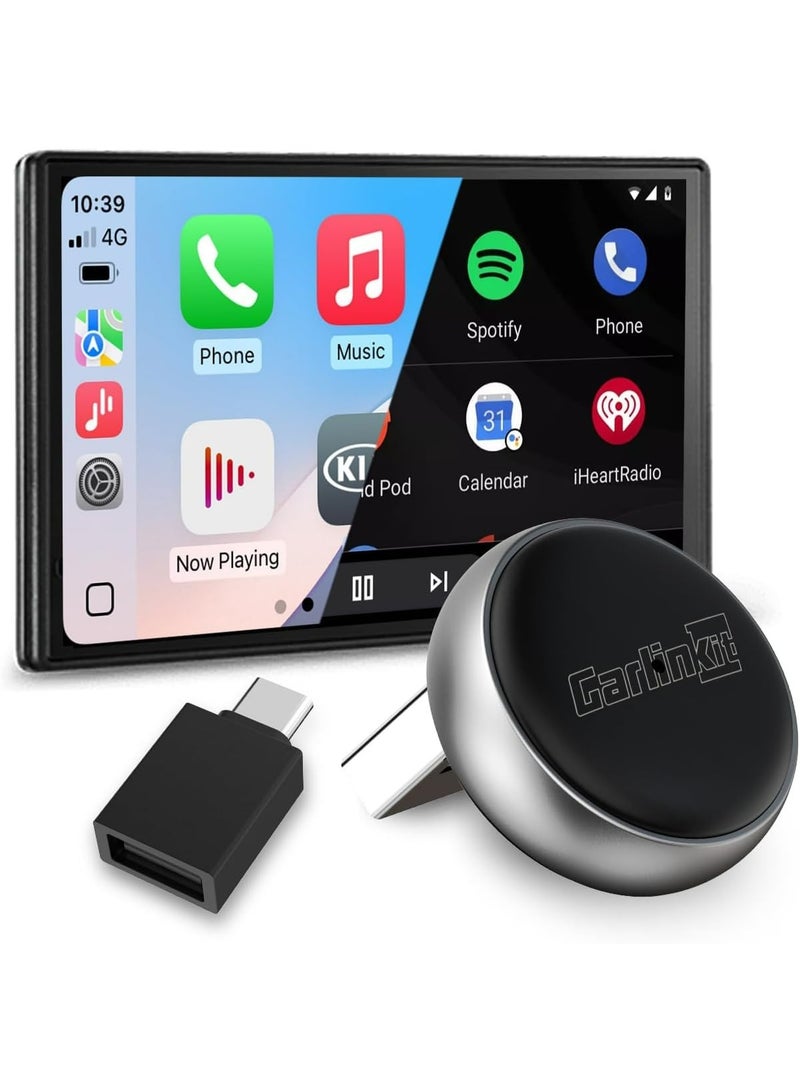 Carlinkit Wireless CarPlay & Android Auto Adapter - Mini Ultra 3 Convert OEM Wired to Wireless Dongle for iPhone & Android 11+, USB-A/Type-C Plug & Play, Fast Connection, Online Upgrade(New Generation Black） - Image 1