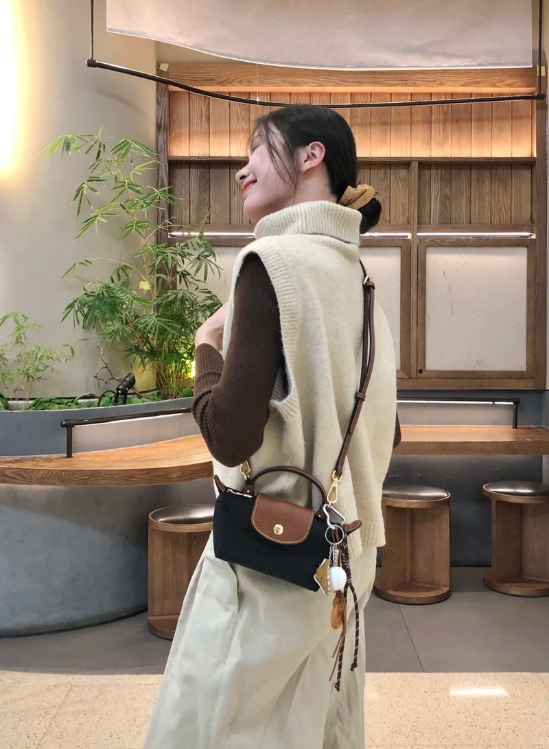 لونج شامب Le Pliage mini Shoulder Straps women's Classic Fashion Versatile Mini Makeup Bag, Handbag, Shoulder Bag - Image 2