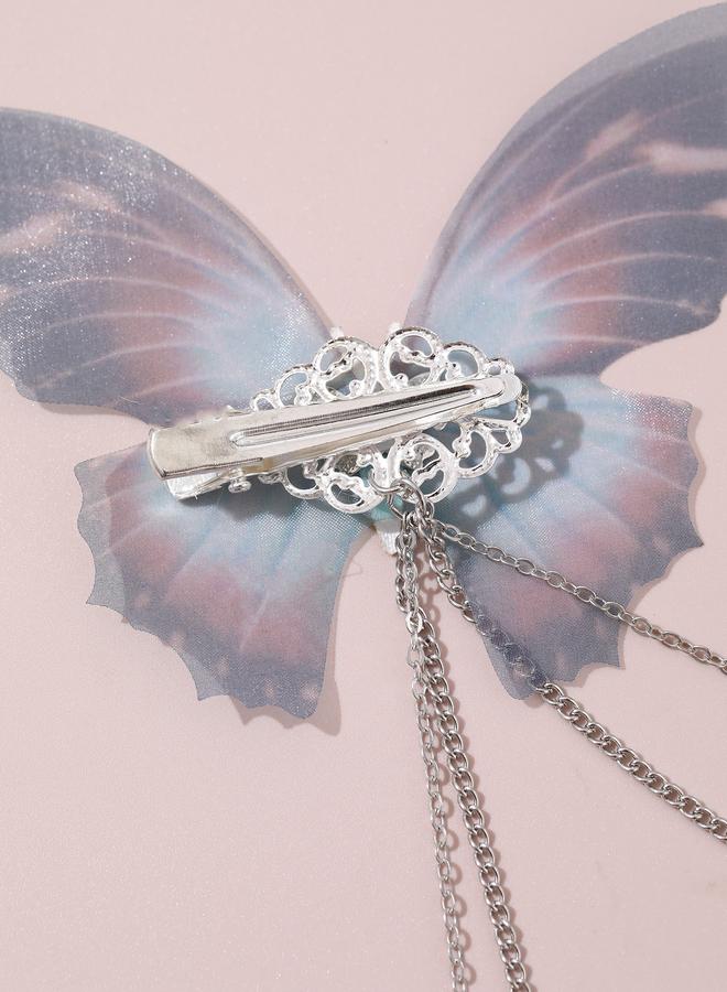 Take Two Butterfly Chain Hair Clip - Image 3