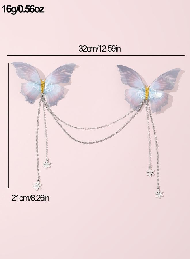 Take Two Butterfly Chain Hair Clip - Image 4