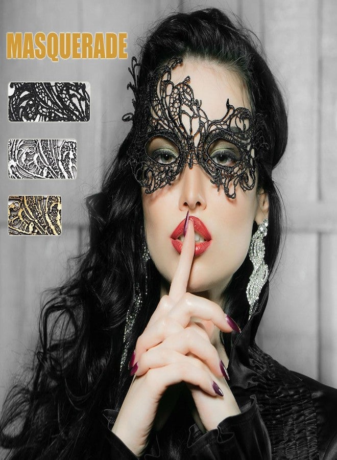 MYMENU Masquerade Mask for Women Lace Venetian Halloween Mask for Costume Party Mardi Gras (3 Phoenix) - Image 4