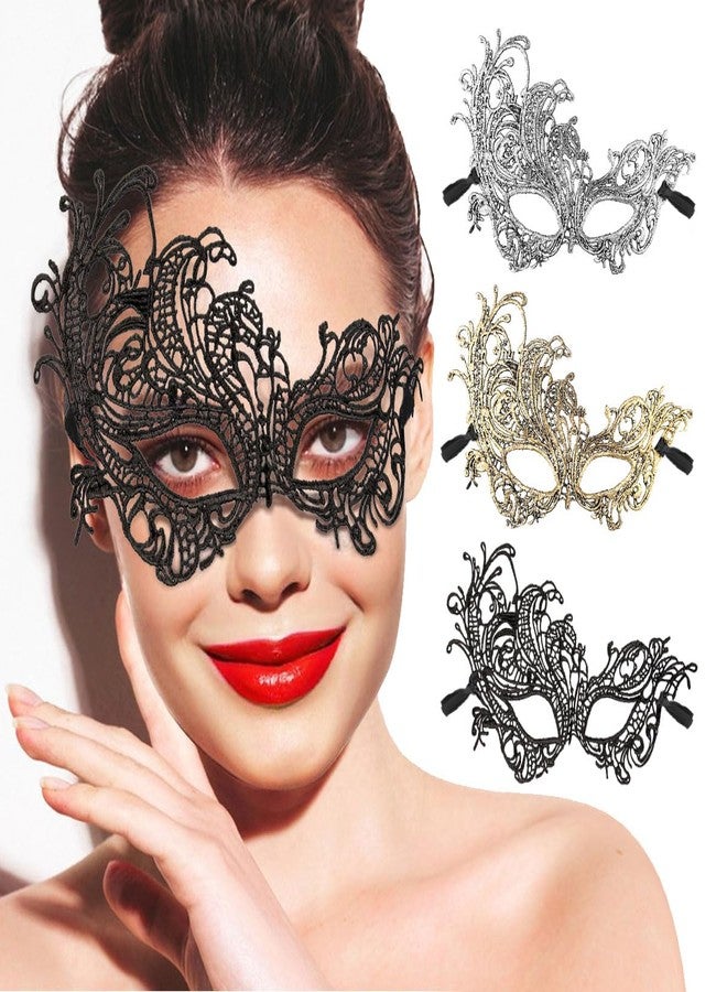 MYMENU Masquerade Mask for Women Lace Venetian Halloween Mask for Costume Party Mardi Gras (3 Phoenix) - Image 2