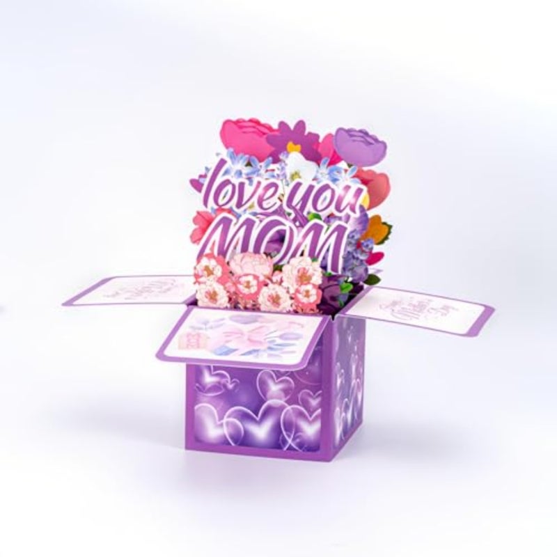 3D Pop-Up Greeting Card with Envelope Mother's Day Gifts, Luxury Floral and Butterfly Handcrafted Design, Blank Keepsake Card for Mom Grandma Wife Daughter Love You Mom - Image 2