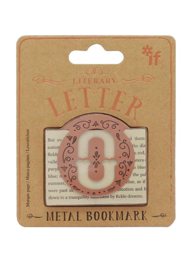 أي إف مشبك إشارة مرجعية للرسائل الأدبية حرف "O" محفور ومزخرف