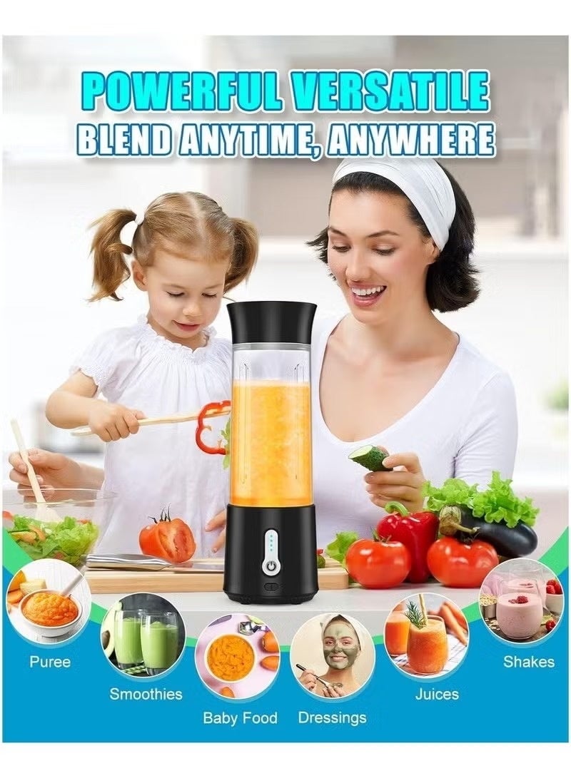 XVersion Portable Electric Blender with Rechargeable Base, Mini Smoothie Maker & Fruit Juice Mixer, Compact Personal Blender for Fruits, Shakes & Smoothies - Image 4