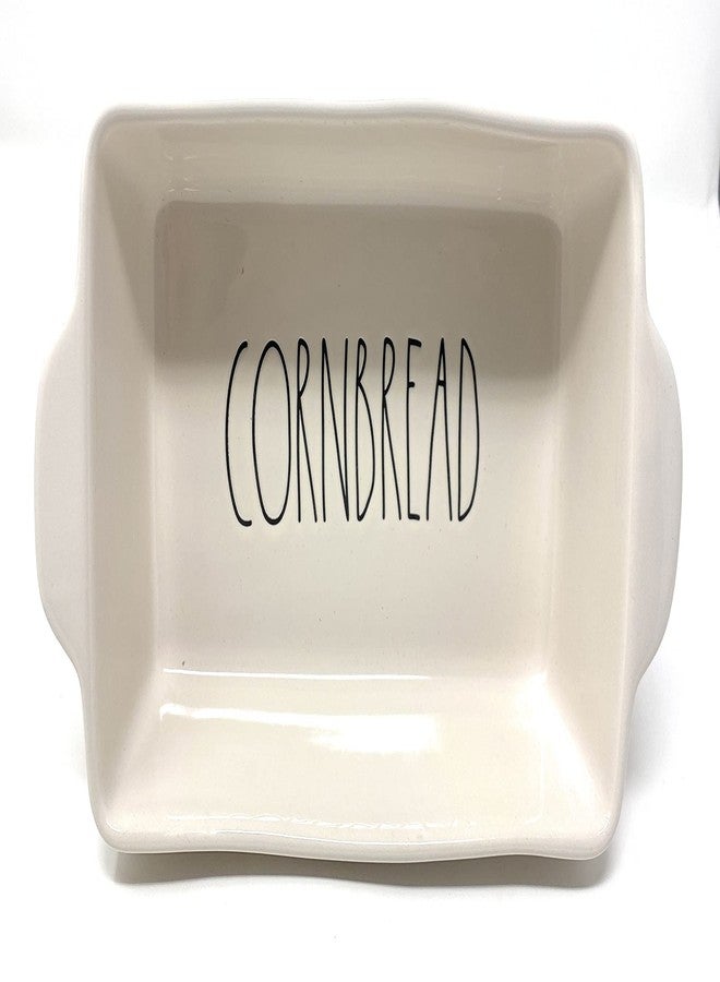 Rae Dunn CORNBREAD White Ceramic Baker and Serve Dish - Image 1