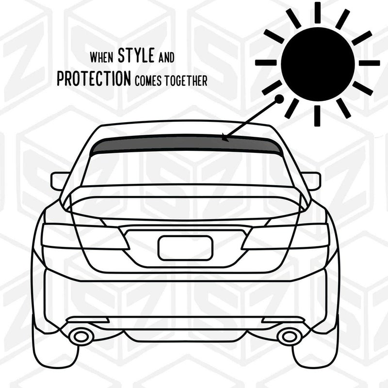 Accord 94 95 96 97 4dr SZ Rear Roof Visor