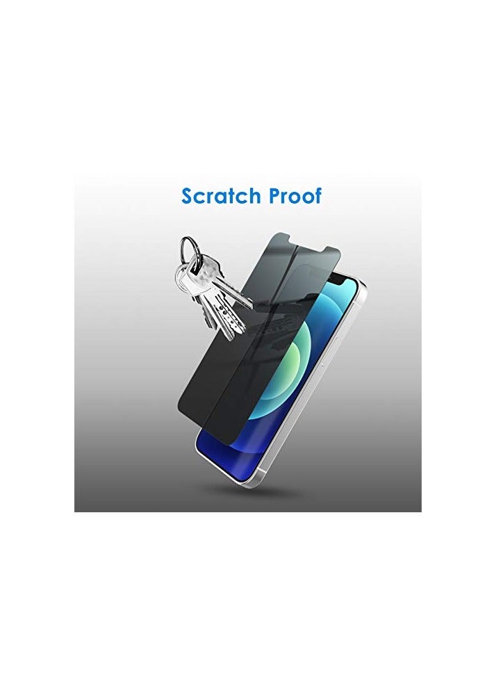 جي تيك واقي شاشة للخصوصية من JETech لهاتف iPhone 12 mini مقاس 5.4 بوصة، طبقة من الزجاج المقوى المضاد للتجسس، عبوتان - Image 4
