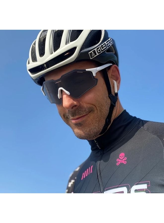 White Frame White Mercury Glasses Anti Glare Durable PC Frame and Lens Stylish for Daily Use - Image 5