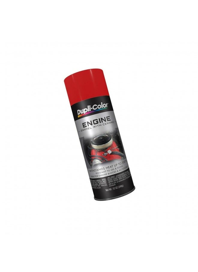 Dupli-Color - Dupli-Color De1653 Engine Enamel Spray Paint With Ceramic - Red - 12 Oz Aerosol Can - Image 1