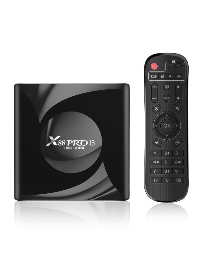 Android 13.0 TV Box,X88 PRO 13 4GB RAM 64GB ROM RK3528 Quad-Core WiFi6 Dual Band 2.4G/5.8G Ethernet BT5.0 8K HDR10+ Ultra HD USB3.0 Smart Home Player - Image 1
