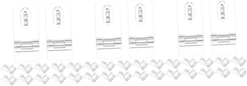 Transparent Acrylic Hasp Lock Buckles 36 Sets For Jewelry Box Cabinets Crafts - Image 1