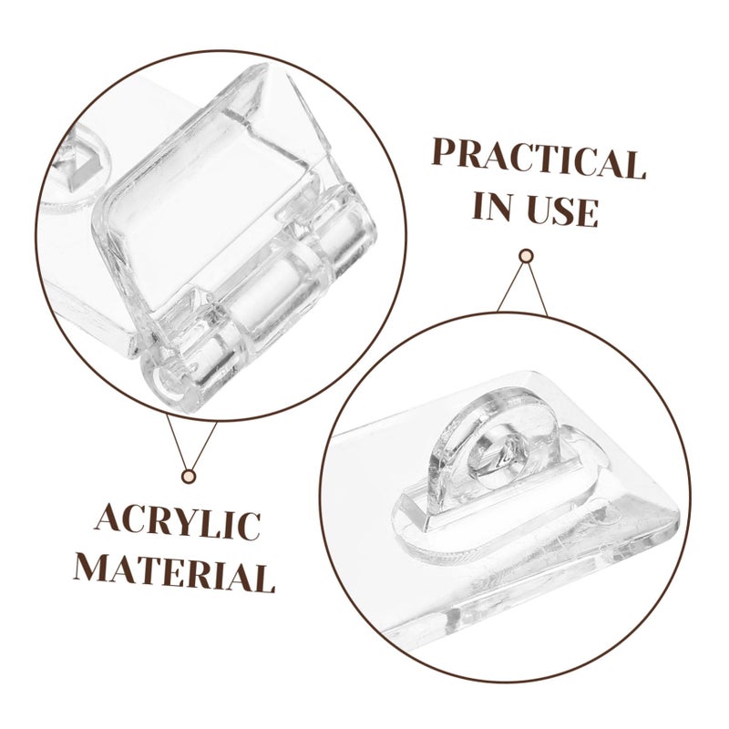 Transparent Acrylic Hasp Lock Buckles 36 Sets For Jewelry Box Cabinets Crafts - Image 5