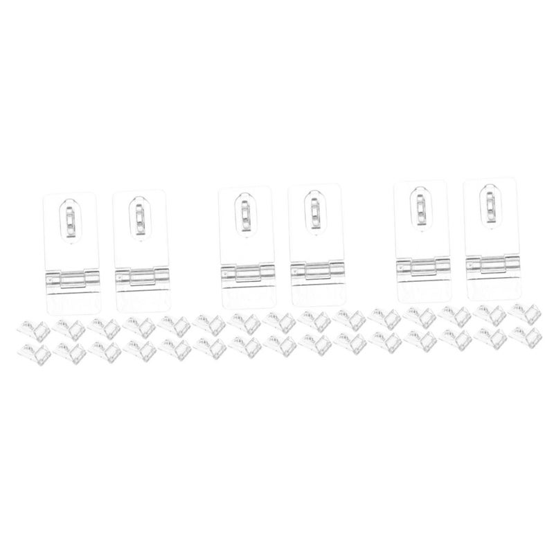 Transparent Acrylic Hasp Lock Buckles 36 Sets For Jewelry Box Cabinets Crafts - Image 2
